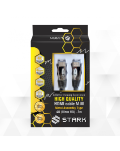 STARK Kabl HDMI M-M, pozlaćen 4K(Ultra HD), metalno kućište, podržava 3D, 2m - 69399