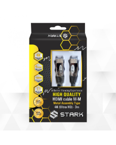 STARK HDMI M-M, pozlaćen 4K(Ultra HD), metalno kućište, podržava 3D, 3m - 69389