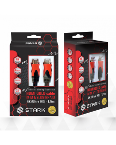 STARK HDMI M-M pozlaćen 4K(Ultra HD),pleteni sa zaštitom od 4 sloja 1.5m - 69346