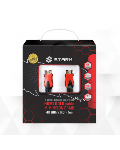 STARK Kabl HDMI M-M pozlaćen 4K(Ultra HD),pleteni sa zaštitom od 4 sloja 5m - 69404