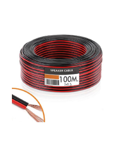 Kabl za zvucnike crno crveni 2x0.5mm copper 100m - 99365