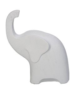DEKOR DOM Figura SLON 15cm KAL-2028 - White - KSN
