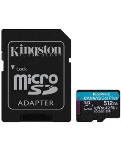 KINGSTON U3 V30 microSDXC 512GB Canvas Go Plus 170R A2 + adapter SDCG3/512GB - KAR00548