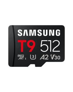 SAMSUNG MicroSD 512GB, T9, UHS-I U3 V30 A2, za 4K i FHD snimanje (MB-MH512T/WW)
