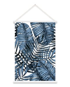 DEKOR DOM Slika Kakamono 60x90cm Blue Palm - 022846