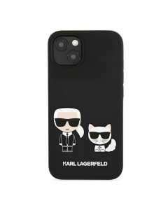 Maska za iPhone 13 crna Karl Lagerfeld Silicone Case Karl&Choupette - KLHCP13MSSKCK