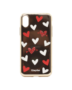 Kavaro Crystals iPhone X zlatna srca - 021146-1