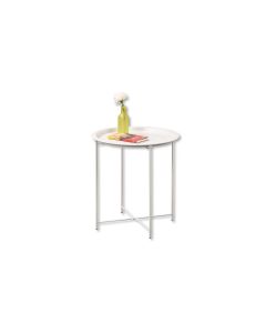KESPER Sto pomoćni okrugli beli 40 cm - KSP24660