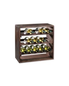 KESPER Polica za vino borovo drvo za 15 flaša 50x50x28 cm - KSP69243