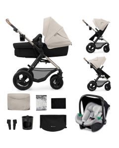 KINDERKRAFT Kolica za bebe 3u1 Moov 2 Air, siva - KSMOOV02LGR3000