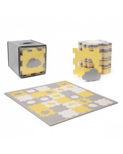 KINDERKRAFT Podne puzzle 3D Luno shapes, žuta/siva - KPLUSH00YEL0000