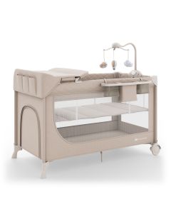 KINDERKRAFT prenosivi krevetac 2u1 leody up beige sa dodacima