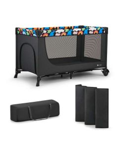 KINDERKRAFT Prenosivi krevetac Joy 2 happy shapes, crna - KLJOY02HAP00000