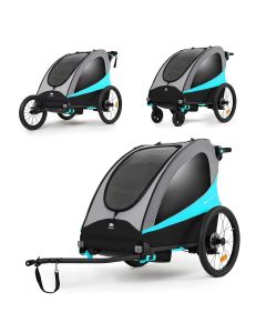 KINDERKRAFT Prikolica za bicikl 3u1 Nava hawaiian - KSNAVA00BLU0000