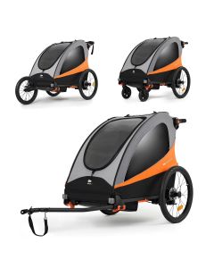 KINDERKRAFT Prikolica za bicikl 3u1 Nava sunny - KSNAVA00ORA0000