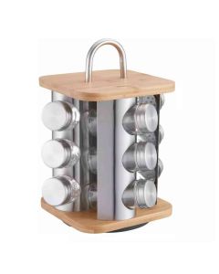 KLAUSBERG Stalak za začine sa 12 teglica bambus staklo KB7554 - KB7554