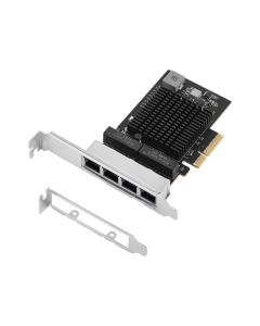 E-GREEN PCI-Express kontroler 4-port 2.5 Gigabit Ethernet (Realtek 8125B)