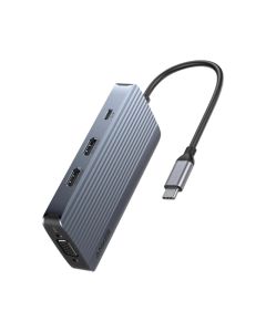 ANKER USB-C Data Hub, 8u1, Triple Display, PD 85W doking stanica siva