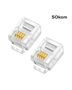 Konektor RJ11 telefonski 6P4C JWD-C13 50 kom - 99963