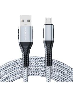KONFULON USB Kabl DC32 Mikro PLETENI 3A 1m, siva - 137032