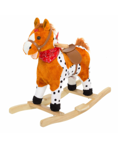 BABY LINE Plisani Konjic Klackalica Pegica Svetlo Braon