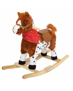 BABY LINE Plisani Konjic Klackalica Pegica Tamno Braon