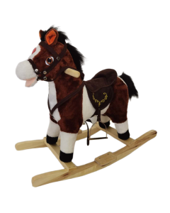 BABY LINE Plisani Konjic Klackalica Happy Pony Tamno Braon