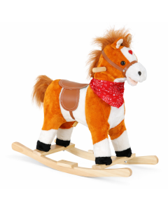 BABY LINE Plisani Konjic Klackalica Svetlo Braon