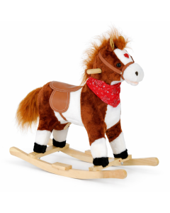 BABY LINE Plisani Konjic Klackalica Tamno Braon