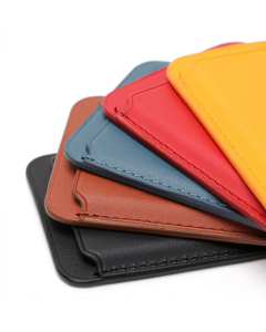 Kozni novcanik za iPhone MagSafe crvena