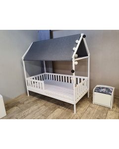 Krevet Planinska Kucica Sa Dušekom Premium 200X90 Domek Retro Bela - 770011