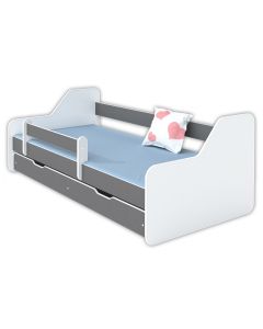 Krevet Sa Fiokom I Dušekom160X80 Dione Sivi - 7710-1-1