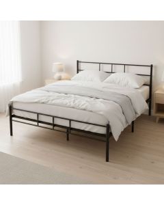 MODERNHOME Krevet sa metalnim ramom 140x200 cm sa podnicom black frame