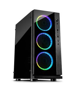 INTERTECH Kućište Midi Inter-Tech W-III RGB Tower black I RGB - KT022