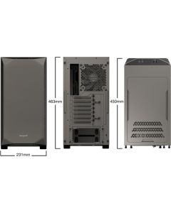 BE QUIET! Kućište Midi PURE BASE 500 mettalic grey Window - KT040
