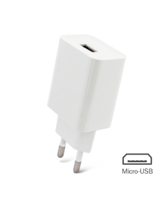 Kucni punjac 2.1A sa USB na micro USB kablom CE beli - 205902