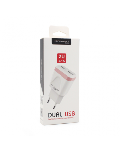 Kucni punjac KONFULON C31+S05 2xUSB 5V 2.1A sa iPhone lightning kablom beli - 61554