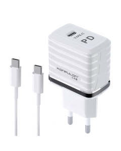 Kućni punjač KONFULON Joko C32D+DC15 PD 20W sa kablom Type-C na Type-C - 614406