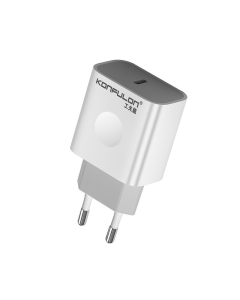 Kućni punjač KONFULON Joko C69D+DC13 PD20W sa kablom Type-C na iPhone Lightning beli 1m - 613816