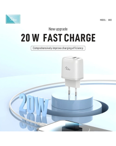 Kućni punjač KONFULON Joko JK82 + PX14 PD 20W/ USB 18W sa kablom USB na iPhone Lightning beli 1m - 613535