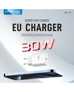 Kućni punjač KONFULON Joko C87C 30W sa kablom Type-C na Type-C beli 1m - 617550