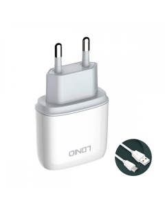 Kućni punjač LDNIO A1209Q QC3.0, 18W sa micro USB kablom beli - 218362-1
