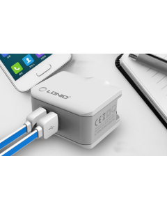 Kućni punjač LDNIO A2203 dual USB 2.4A + iPhone Lightning kabel beli - 020371