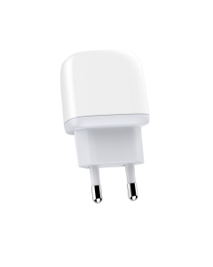 Kućni punjač LDNIO A2219 2xUSB 5V 2.4A 12W sa kablom USB na Type-C beli - 611968