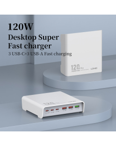 Kućni punjač LDNIO Super Fast Charger Q605 120W Pro beli