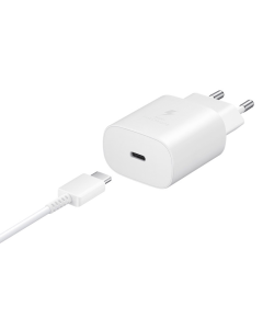 Kućni punjač PD 25W PPS HQ sa kablom Type-C na Type-C beli - 059646