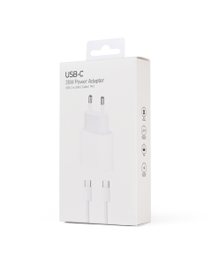 Kućni punjač PD Fast charger 35W za iPhone 15-16 sa PD Type C kablom CE beli - 221115-1