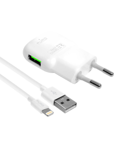 Kucni punjac Puro Fast Charger sa iPhone lightning kablom beli - 205868