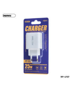 Kućni punjač REMAX Kiddy RP-U137 25W Fast Charger UE beli - 615387