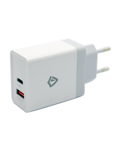 Kućni punjač Teracell DLS-TC04 Fast USB 3.0A+ PD 36W max sa kablom USB na Micro USB beli - 600242